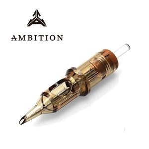 Ambition Tattoo Cartridge Needles 20 Pieces Round Shader 0.30mm Long Taper 1003rs 1005rs 1007rs 1009rs 211229
