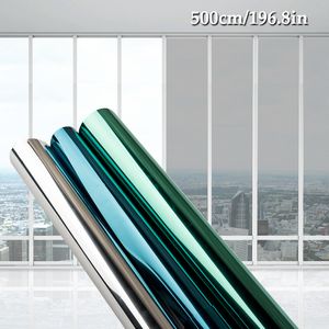 40/50/60/70/80/90 * 500 cm Pencere Filmi Cam Çıkartmalar Yansıtıcı UV Güneş Kremi Kendinden Yapışkanlı Ayna Filmi Isı Transferi Vinil Y200416