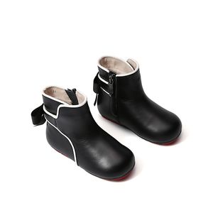 Girls leather boots Martin boots for children full grain leather shoes handmade shoes cold winter fleece lined boots