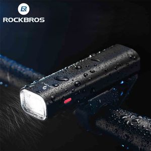 Rockbros cykelljus lumen USB laddning MTB Bike ficklampa strålkastare Rainproof Bike Light Front Lamp Cykeltillbehör