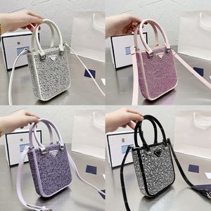 Top Quality Women's Handbag Crystal Tote Bag Girl Nano Shoulder Bag handväska Lyxig designer handväska Tramp Straddle väska handväskor