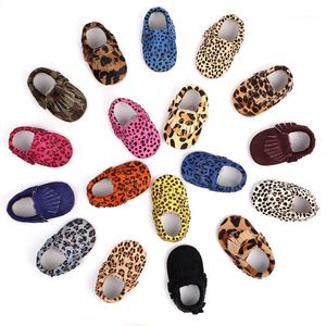Wholesale toddler leopard shoes resale online - baby girls Shoes Spring and autumn leather leopard print fringed baby toddler shoes soft sole baby boy shoes1