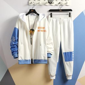Running Sets 2021 Autumn Men Tracksuit Fashion Mens Hip Hop Sportswear 2 Piece Set Hooded Sweatshirt Jacket And Pants Sports Suit1