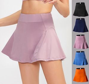 2024 New Sportswear Womens Sports Quick Drying Yoga Skirt Tennis Dance Yoga Training Skirt Light proof Fitness Running Lining Short Skirt