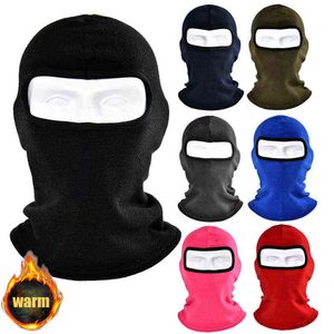 Winter Radfahren Volle Gesicht Maske Polar Fleece Hut Warme Kapuze Bandana Frauen Reiten Hals Gamasche Männer Skifahren Halstuch Balaclava Y1229