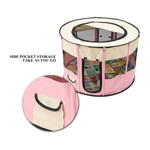 Wholesale pet playpens resale online - Outdoors Dog Cat House For Small Large Dogs Breathable Portable Dog Tent Foldable Dogs House Round Pet Playpen LJ201203