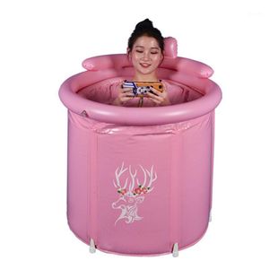 Bathing Tubs & Seats Bath Barrel Folding Adult Household Thickened Bathtub Plastic Inflatable Heat Preservation Fixed