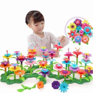 Flower Garden Building Toys - Build a Bouquet Floral Arrangement Playset for Toddlers and Kids Age 3, 4, 5, 6 Year Old Girls Pre AA220303