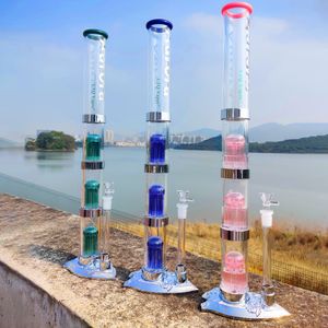 Accessori per sigarette e bong in vetro originali LTQ Vapor Aurora narghilè Kit per fumatori autentico Tubi per l'acqua con base LED