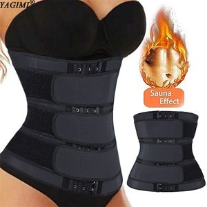 Yagimi 3 cintos de cintura treinador espartilho corset curva shaper shaper sauna suor cinto gordura queima de emagrecimento aparador moldando shapewear lj201209