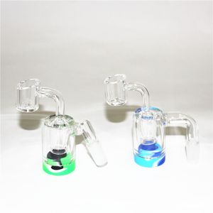 Hookahs Glass Ash Catcher för Bongs 90 45 grader 18mm Matrix Perc Bubbler Bong Oil Rigs 14mm Quartz Banger Nail