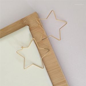 Hoop Huggie Casual Gold Color Plating Thin Star Heart Earrings For Women Girl School Office Daily Wearing Accessory1