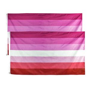 Lesbian Pride 3' x 5'ft Flaggen für den Außenbereich, Banner für Jungs, 100D-Polyester, lebendige Farben, mit zwei Messingösen, hohe Qualität