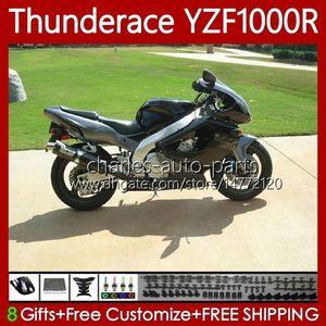 Тело для Yamaha Thunderace YZF1000R YZF 1000R 1000 R 96-07 Boodwork 87NO.55 YZF-1000R 1996 2003 2004 2005 2006 2007 YZF1000-R Глянок черный 96 97 98 99 00 01 02 07