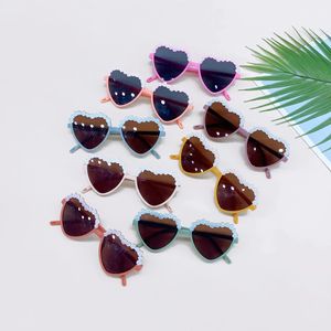 flower kids Sunglasses baby Girls love heart Full Frame adumbral glasses children Boys Beach outdoor goggles beach sunglass B253