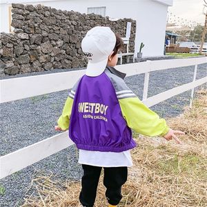 Meninos Marca Casaco Versão coreana da Primavera Jaqueta de Bebê Crianças Estilo Ocidental Primavera Roupas Infantil 201106