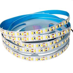 Strips DC 12V 5M 120leds / M SMD 5630 LED Strip Vit / varm naturlig flexibel lamptejp IP20 IP65 10mm Bredd PCB