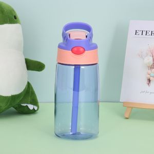 15oz Water Bottles Non-Spill Insulated Sippee Toddle Tumbler Cup Clear Plastics Sippy Cups Kids with straw 12 Months Boy c02 141 K2