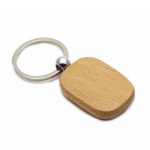 Blank Rectangular Wooden Key Ring Custom Wood keychain Can be NEW,2016 Personalised Laser Engraved With Any Message #KW01CH DROP SHIPPING