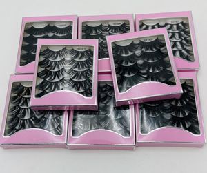 HOT 5 пар / уп Пушистый Lashes 25мм 3d норка Ресницы Длинные Толстые Природные Накладные ресницы оптовой Lashes Вендоры макияж Норковые ресницы