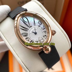 L8 Bästa version Rose Gold 316L Steel Case Pearl Shell Rue 8918BR / 58/864 / D00D Cal.537 / 3 Automatisk mekanisk kvinna-Watc 8918 Lady-klockor