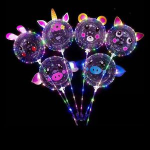 Neuheit Beleuchtung LED leuchten Bobo-Ballons, weiße Farbe, DIY-Lichterkette, 50,8 cm, transparenter Bobos-Ballon mit mehrfarbigem Licht für