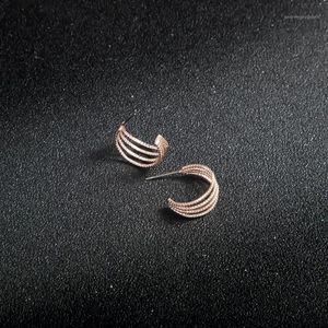 Hoop & Huggie Fashion Korea Cute Round Iron High Quality Earrings 2021 Sliver Jewelry Gift For Women1