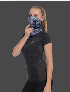 Maschera di seta del ghiaccio del collare della protezione solare all'aperto per uomini e donne che guidano panno per il bagno Sport Escursionismo Bavaglino Foulard + Regalo gratuito N11 Cappellini da ciclismo Maschere