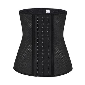 Treinador de cintura de tecido de látex shapers do corpo cineter com 9 ossos de aço abdômen barriga shapewear cintas de emagrecimento para mulheres beleza dhl livre