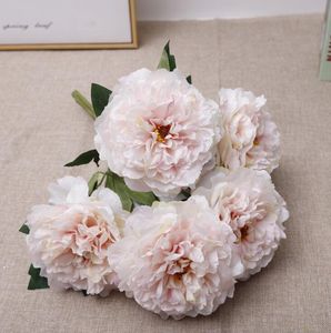 Symulacja 5 Księżniczka Peonia Bundle Europejskiej Dekoracji Kwiaty Wedding Home Landing Flower Ornament