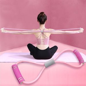 8-tipo faixa de resistência de maca fitness fitness elástico elástico yoga ombro aberto artefato de volta no pescoço de alongamento