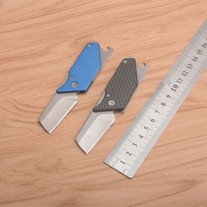 1Pcs KS 4036 Messer Pub Reibung Schwarz Carbon Fiber Griff 8Cr13MoV Stone Wash Klinge EDC Klapp Klingen Tasche messer