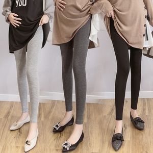 Schwangere Frauen Hosen Herbst Baumwolle Mutterschaft Kleidung einfarbig schwangere Frauen Leggings war dünn Magen Lift schwangere Frauen tr LJ201119