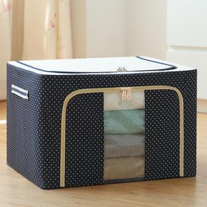 Förvaringspåsar Fällbar Klädpåse Oxford Cloth Blanket Quilt Box med dragkedja Stor kapacitet Portable Home Wardrock Organizer