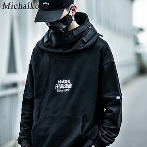 Michalkova SS Мужчины / Женщины десантные тактики Хараджуку Рыба рот Harajuku Вышивка для вышивания Hip Hop повседневная хлопковая вышивка 201104