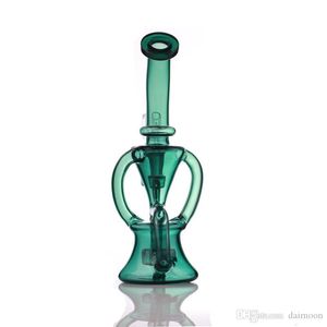 9inch Tornado Hookah Recycler Dab Rigs Glass Water Bongs Smoking pipe Heady Pipes Size 14mm joint
