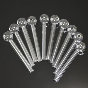 5.5 inch Clear Glass Pipe Oil Nail Burning Jumbo Pipes 30mm Big Bowl Pyrex Glass Burner Concentrate 14cm length Thick Transparent Great Smoking Tubes for Smokers