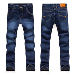 Homens jeans Classic Elastic Long Calças Calças Calças De Algodão Denimplue Tamanho 28-46 Mens Jean