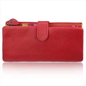 Hot Sale Women Clutch 2019 Ny Plånbok Ko Läder Plånböcker Kvinna Lång Plånbok Kvinnor Zipper Purse Money Bag för iPhone 8