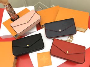 Leder-Umhängetasche, dreiteilige Taschen, modische Umhängetaschen, Presbyopie-Mini-Handtaschen, Damen-Kartentaschen, Null-Geldbörse, Geldbörsen-Totes