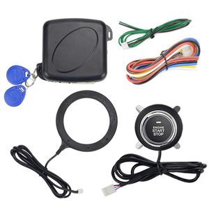 12V Auto Car Alarm One Starta Stoppknapp Motor Tryckknapp RFID Lock Tändningsbrytare Keyless Entry Starter AntionTeft System