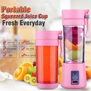 Espremedor de frutas elétrico portátil USB Liquidificador de suco de legumes recarregável Mini copo para fazer suco Processador de alimentos YL0076