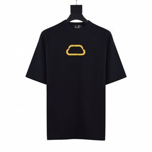 Żółta Zgadniona Koszulka Logo Logo Drukowane T Shirt Mężczyźni Designer T-Shirts Paryż Marka Letnia koszulka Kobiety T-shirt Wysokiej jakości Topy BB8527