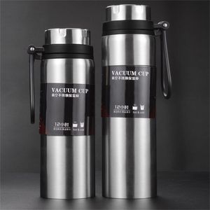 Borraccia sportiva da 800 ML / 1000 ML di grande capacità doppio thermos in acciaio inossidabile da viaggio esterno portatile a prova di perdite per auto 201204