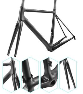 Full C Bike Frame Disc Rim Broms Cycling Carbon Framesset BB68/BB30 Anpassad cykelram-set 1K eller UD tillverkad i Kina