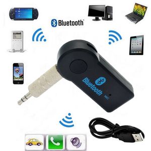 Handbil Bluetooth Music Receiver Universal 3 5mm Streaming A2DP Wireless Auto Aux Audio Adapter Connector MIC för telefon267G