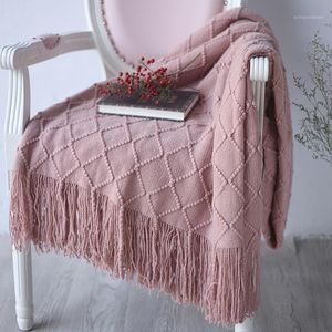 Rosa 127*170 cm Gestrickte Weiche Stricken Luxus Decke Sofa Stuhl Hause Dekoration Textil Decke Baby Kinder Bettwäsche verwenden1