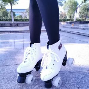 Inline & Roller Skates Adult 4-Wheel Double Row Wheel Flash Patines De4 Ruedas1