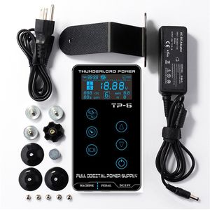 Tattoo Strömförsörjning Hurrican uppgradering Touch Screen TP-5 Intelligent Digital LCD Makeup Dual Tattoo Power Supplies Set