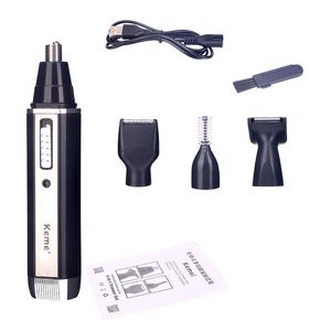 Electric Nose Ear Hair Trimmer 4 в 1 Аккумуляторные Мужчины Безболезненные Женщины Обрезка Бойбурн Блазоки Борода Клиппер для волос Вырезать Бритва АБС Нержавеющая Сталь